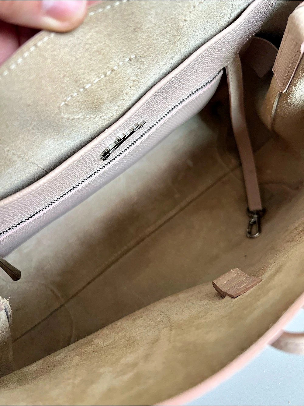 Longchamp Le Roseau Top Handle Bag Le Top Handle Leather Tote in Pink/Nude - Picture 12 of 12
